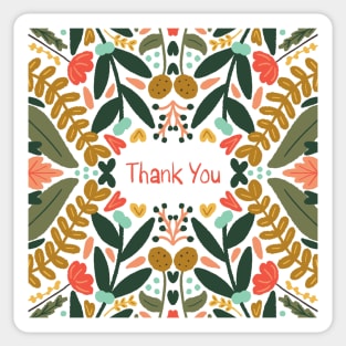 Wild Flower Thank You Sticker